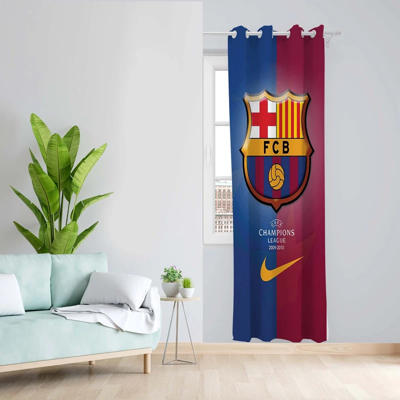 پرده طرح بارسلونا مدل مخمل پانچی کد 1495 z سایز 140x200 سانتی متر