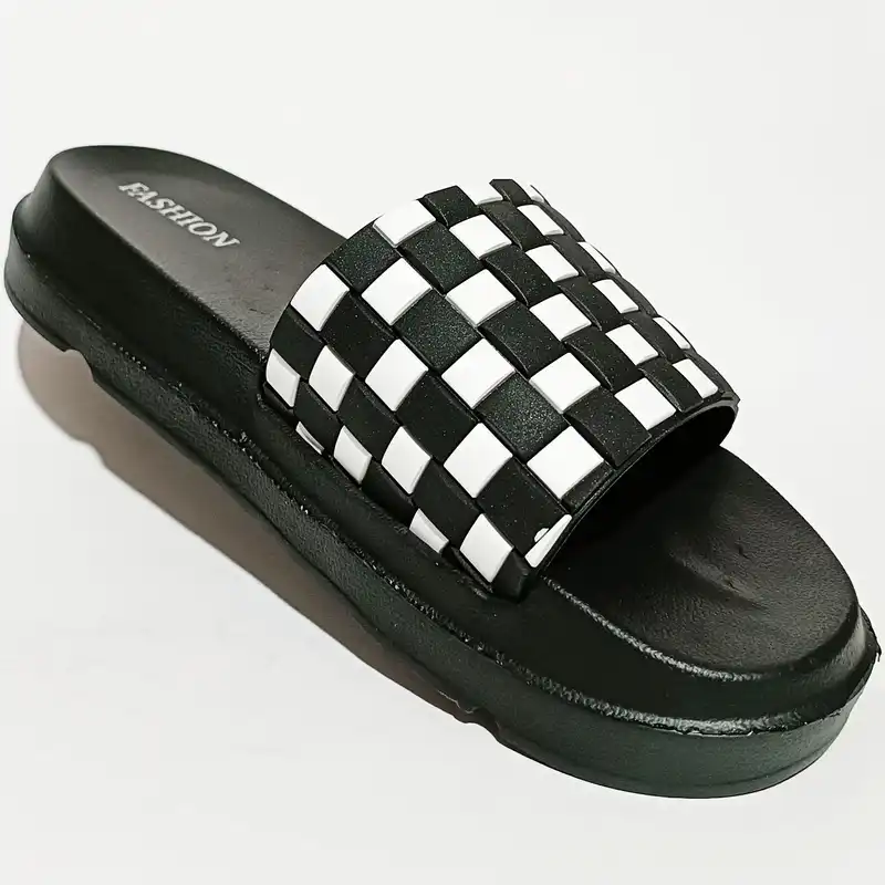 دمپایی زنانه پاپا مدل دیبا شطرنجی کد SVN 2442 diba