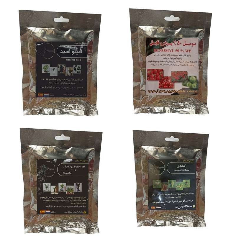 امینو اسید و بنومیل و کود زاموفیلیا و سانسوریا و کنفیدور مدل raw material وزن 200 گرم