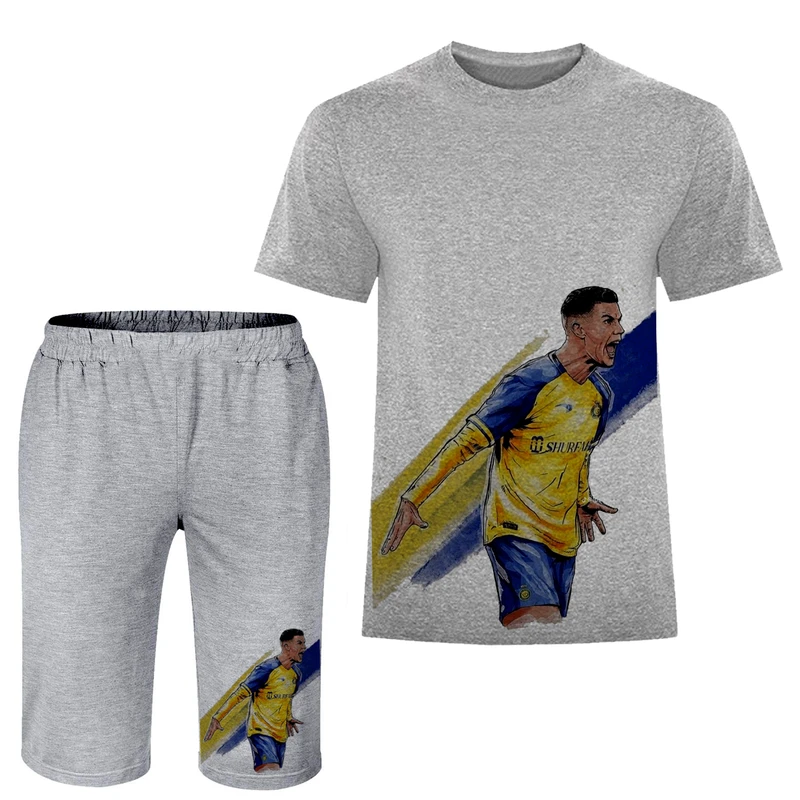 ست تی شرت و شلوارک مردانه مدل رونالدو A258