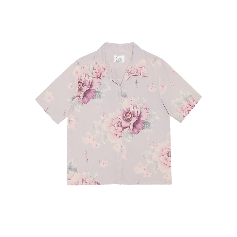 شومیز آستین سه ربع یقه برگردان زنانه مدل گلی