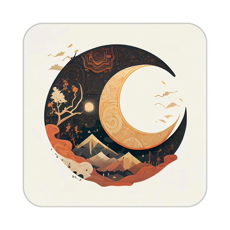 زیر لیوانی کاکتی طرح ماه و ستاره مدل mp54666