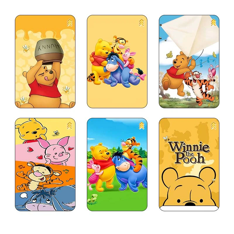 استیکر کارت مدل سام نگار طرح وینی خرسه Winnie the Pooh کد SP1486 مجموعه 6 عددی