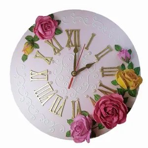 ساعت دیواری مدل گل برجسته استاکو کد PD03