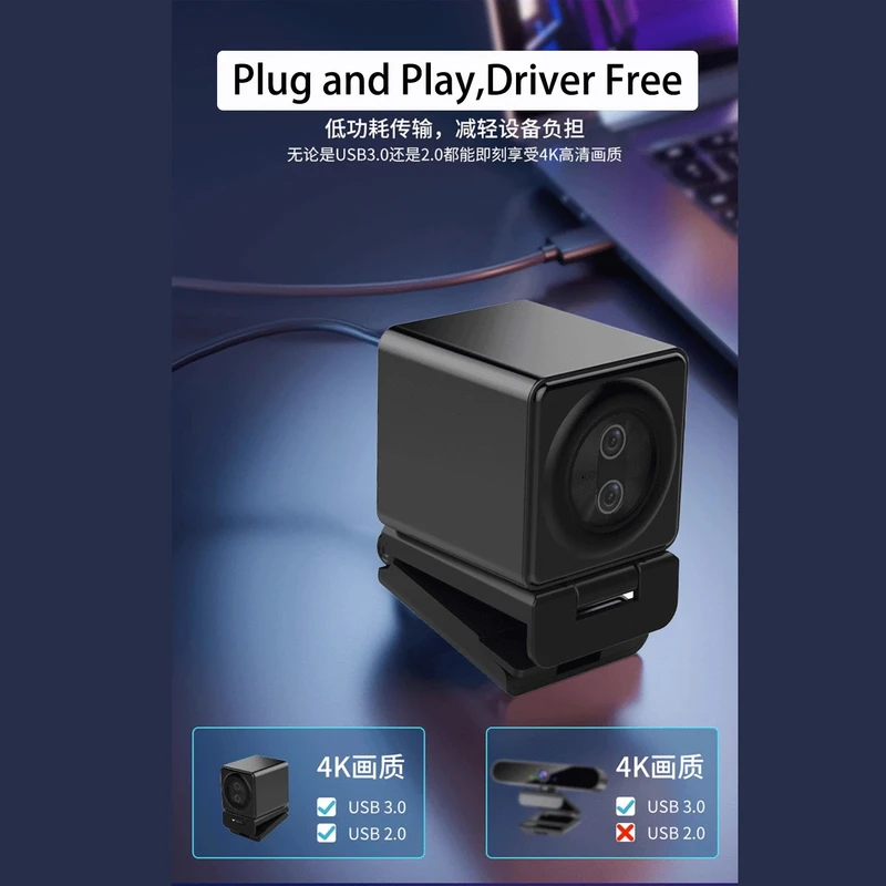 عکس شماره 8 : وب کم مدل 4k 12 mp 20x zoom dual lens auto focus