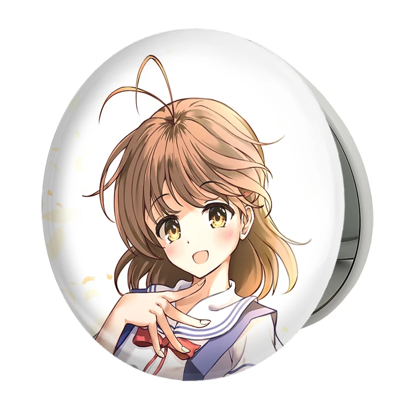 آینه جیبی خندالو طرح ناگیسا انیمه کلند Clenned مدل تاشو کد 22388 