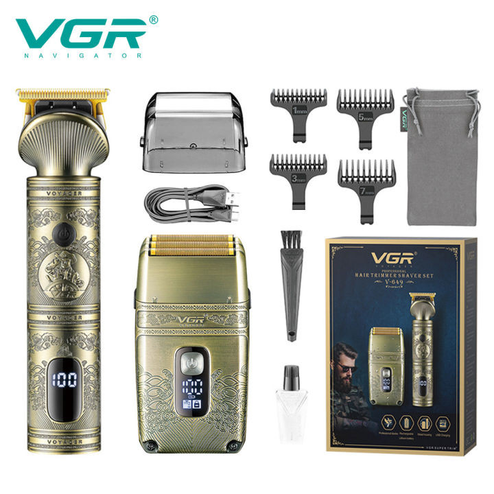 خرید و قیمت ست ماشین اصلاح موی صورت و بدن وی جی ار مدل V-649
