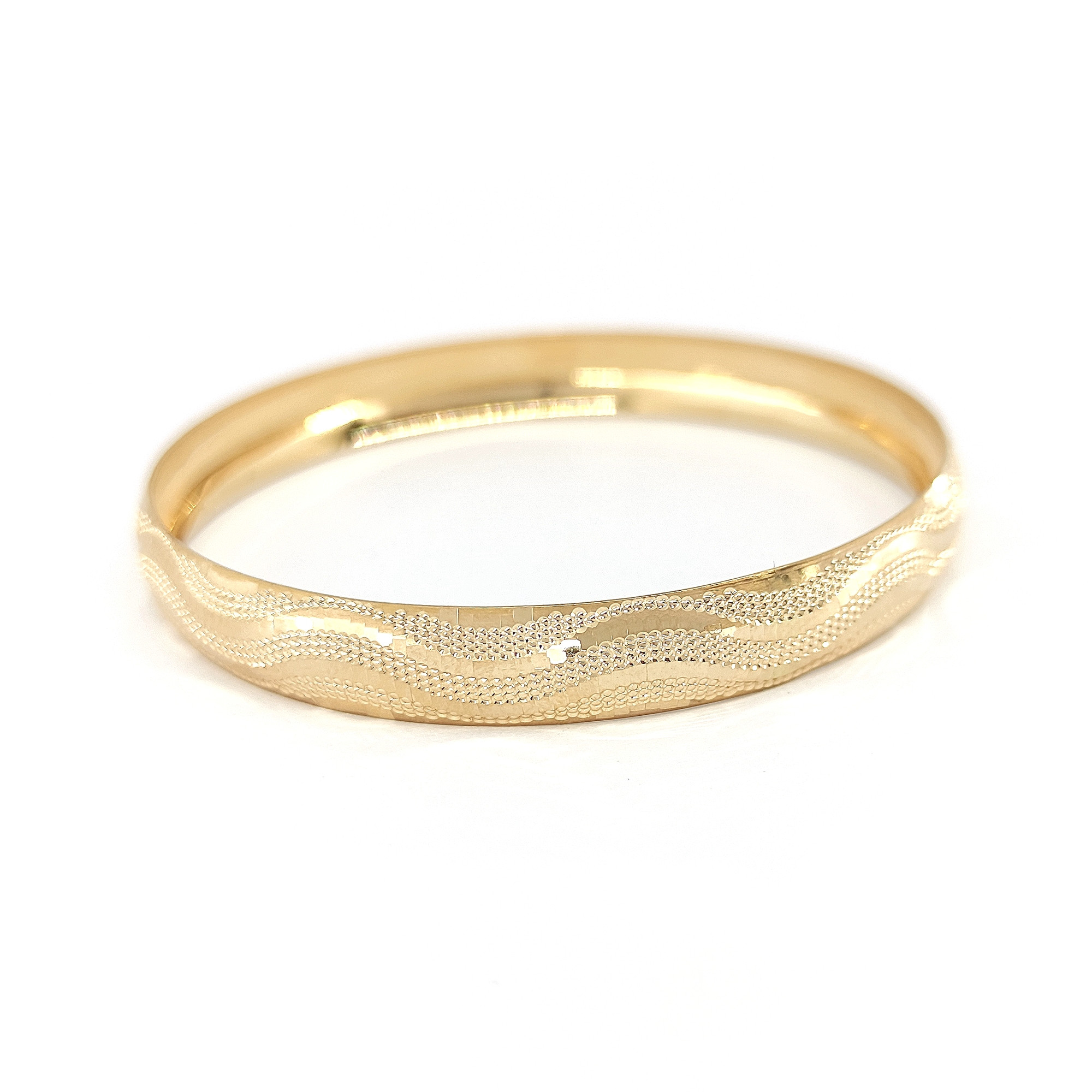 النگو طلا 18 عیار زنانه طلا و جواهر سازی افرا مدل موج 576 النگو طلا 18 عیار زنانه طلا و جواهر سازی افرا مدل موج 576