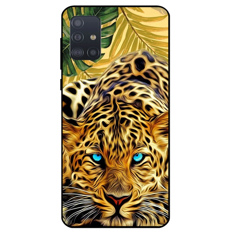 کاور مگافون طرح پلنگ مدل 7455 مناسب برای گوشی موبایل سامسونگ Galaxy A51         