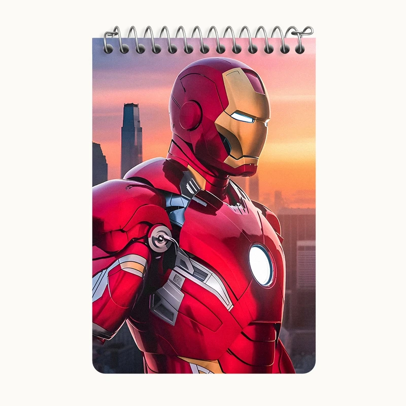 دفتر یادداشت 50 برگ خندالو طرح مرد آهنی مارول (Marvel) کد F9141