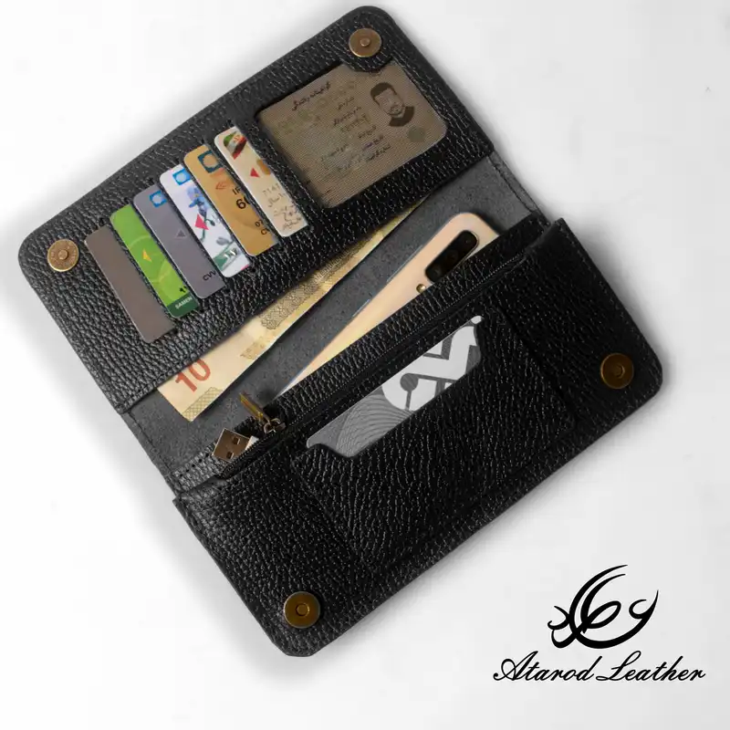 کیف پول چرم عطارد مدل چرم طبیعی کد K25