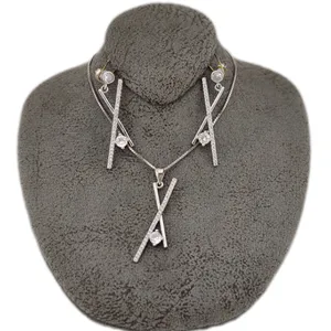 نیم ست نقره زنانه مدل لوکس جواهری 