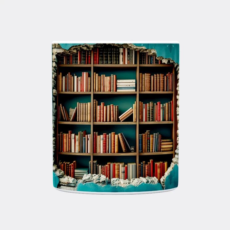 ماگ حس آمیزی طرح کتاب مدل کتابخانه کد 24