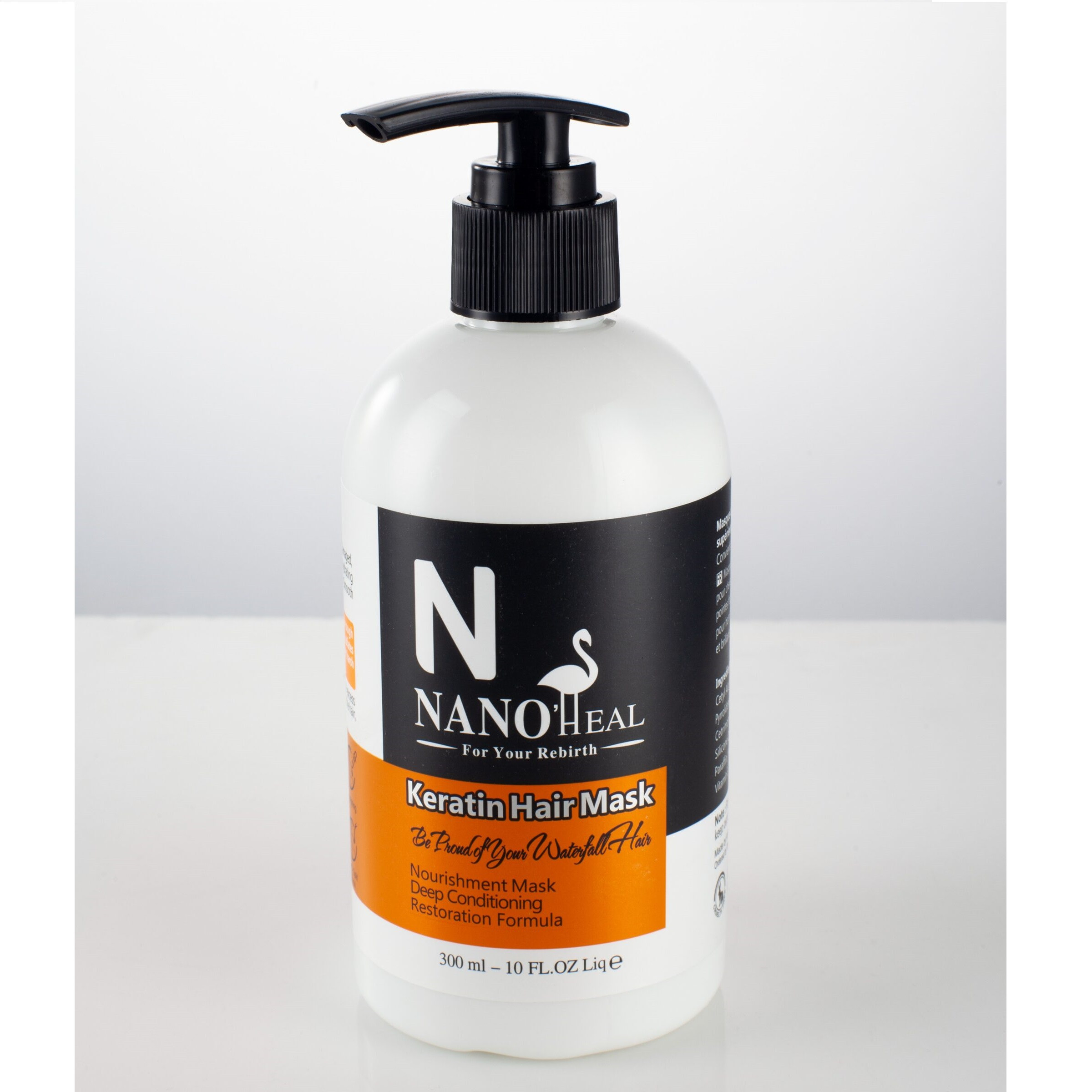 ماسک مو نانو هیل مدل keratin حجم 300 میلی لیتر