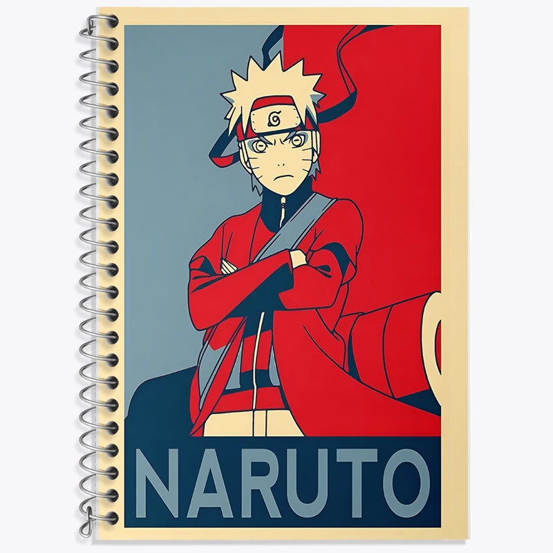 دفتر زبان 50 برگ خندالو مدل سه خط طرح انیمه ناروتو (Naruto) کد F6457