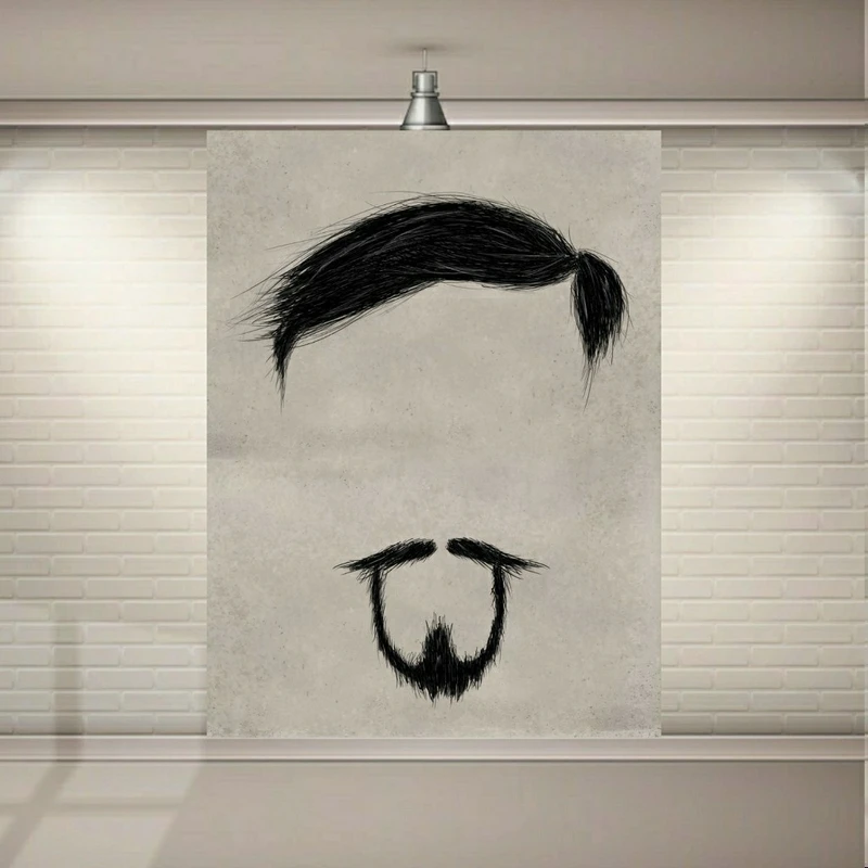 استیکر دیواری طرح آرایشگاه مردانه مدل SDA3121