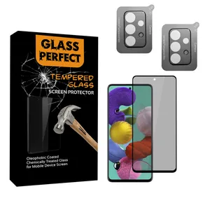 محافظ لنز دوربین پرفکت مدل 3D مناسب برای گوشی موبایل سامسونگ Galaxy A72 5G بسته 2 عددی به همراه محافظ صفحه نمایش