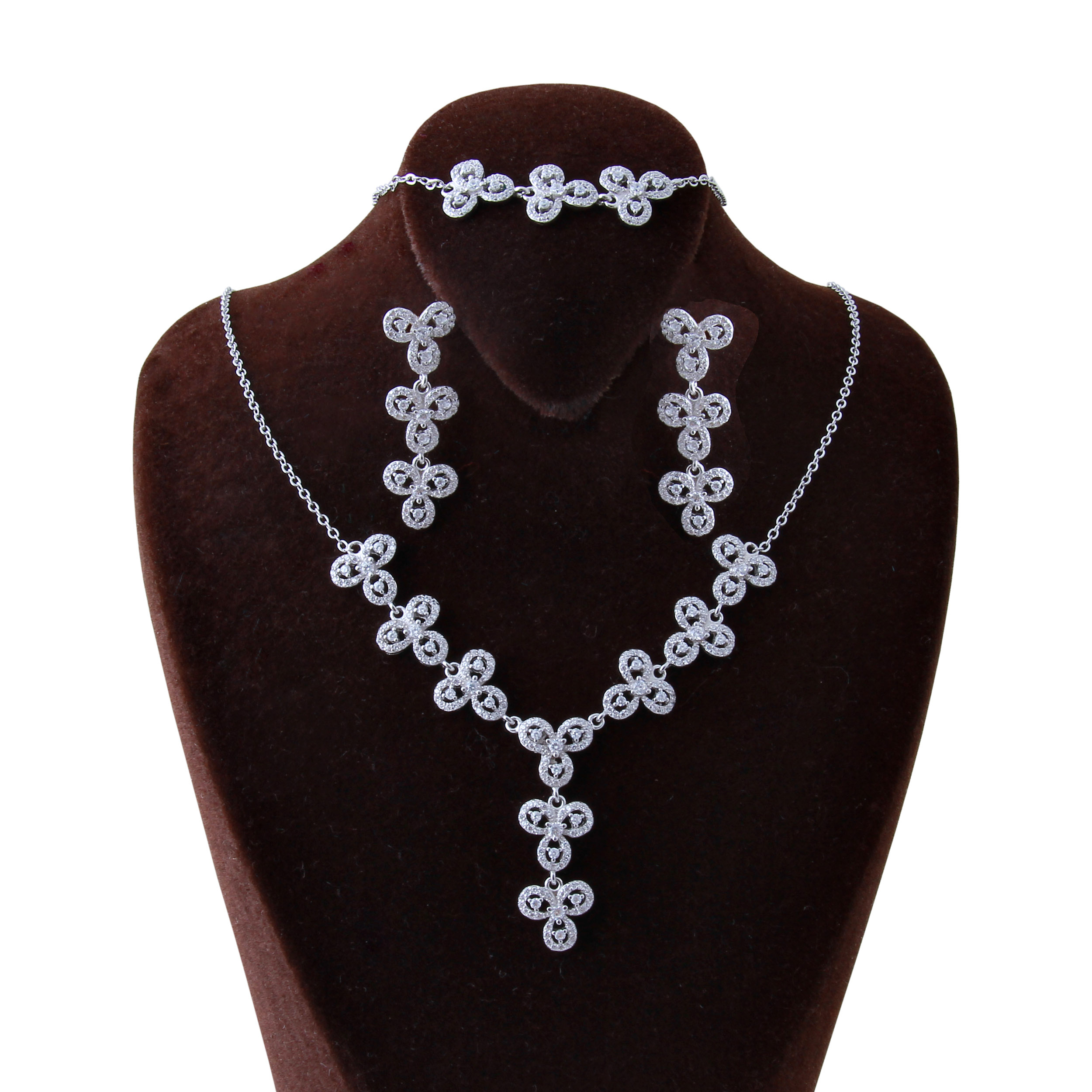 نیم ست نقره زنانه بازرگانی میلادی کد NTR_153