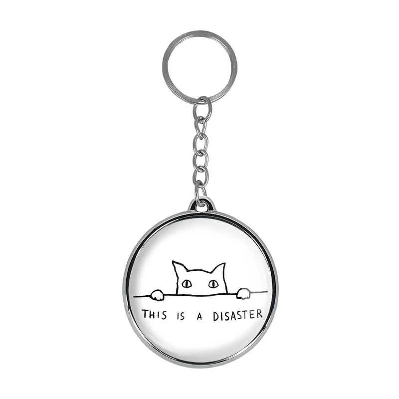 جاکلیدی خندالو طرح گربه نگران مدل دوطرفه کد 2932529326