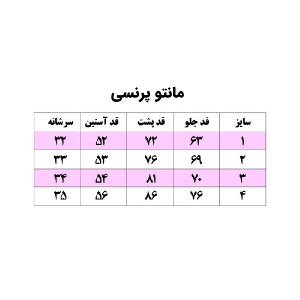 مانتو دخترانه مدل پرنسی کد 00215006