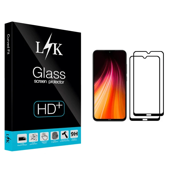 محافظ صفحه نمایش ال کی مدل +LITE مناسب برای گوشی موبایل شیائومی Redmi Note 8 بسته دو عددی
