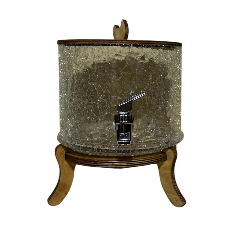 کلمن مدل شیشه ایی ترک کراکل گنجایش ۴.۵ لیتر