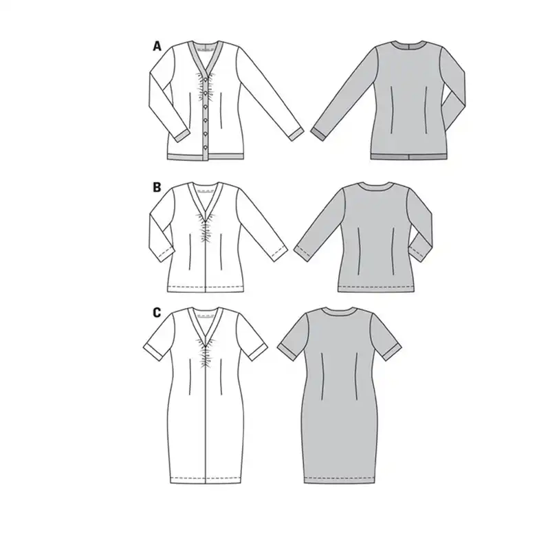 الگو خیاطی بلوز و تونیک زنانه بوردا استایل کد 6948 سایز 44 تا 60 متد مولر