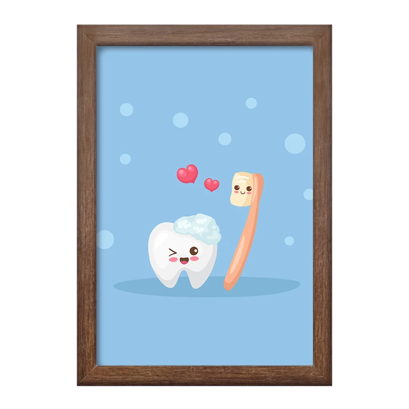 تابلو خندالو طرح دندان و دندان پزشکی کودکانه کد 36709