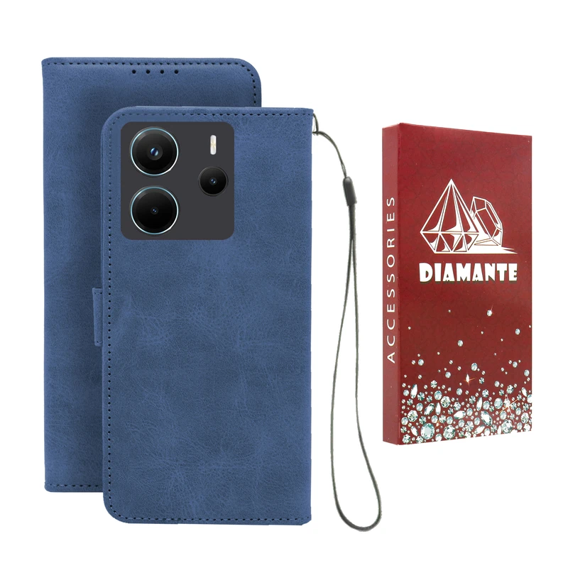 کیف کلاسوری دیامانته مدل Scusa Rd مناسب برای گوشی موبایل شیائومی Redmi Note 14 4G به همراه بند آویز