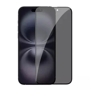 Kzdoo Privacy Glass Screen For Apple iPhone 16/15/14 Pro 