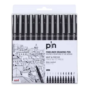 راپید یونی بال مدل uniball fineliner raphid مجموعه 11  عددی