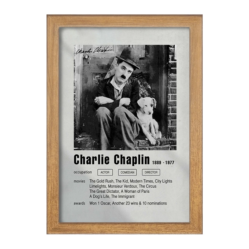 تابلو خندالو مدل چارلی چاپلین (Charles Chaplin) کد F11199