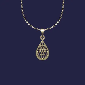 گردنبند طلا 18 عیار زنانه مدوپد مدل هندسی کد Z2-1-1230