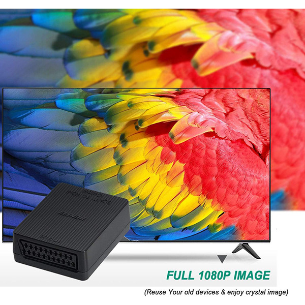 مبدل SCART به HDMI بنفی مدل 000294b