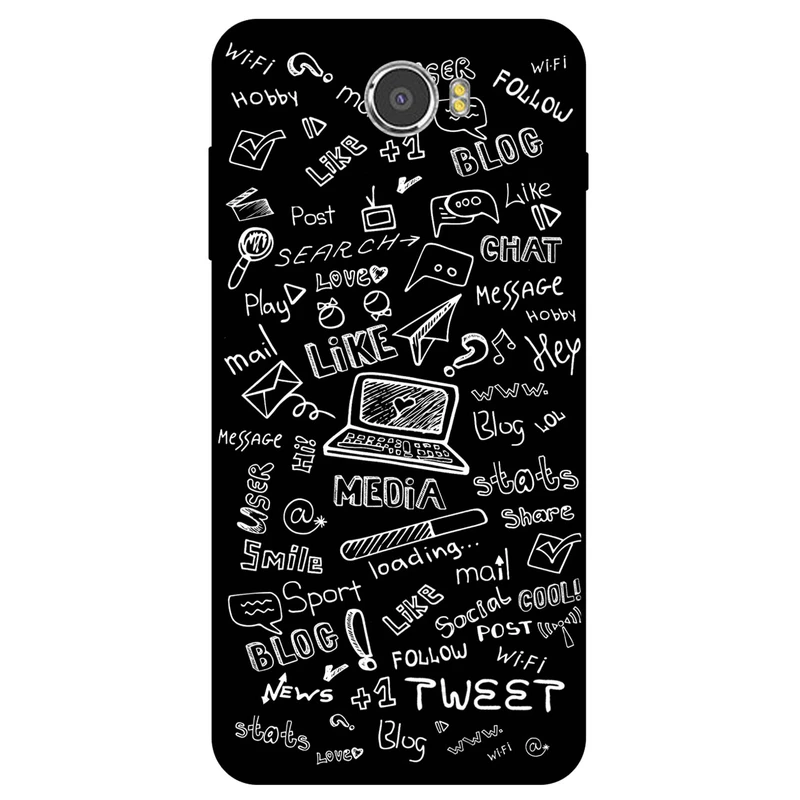 کاور مگافون طرح رسانه های اجتماعی مدل 1898 مناسب برای گوشی موبایل هوآوی Y5 2 / Y5 2016