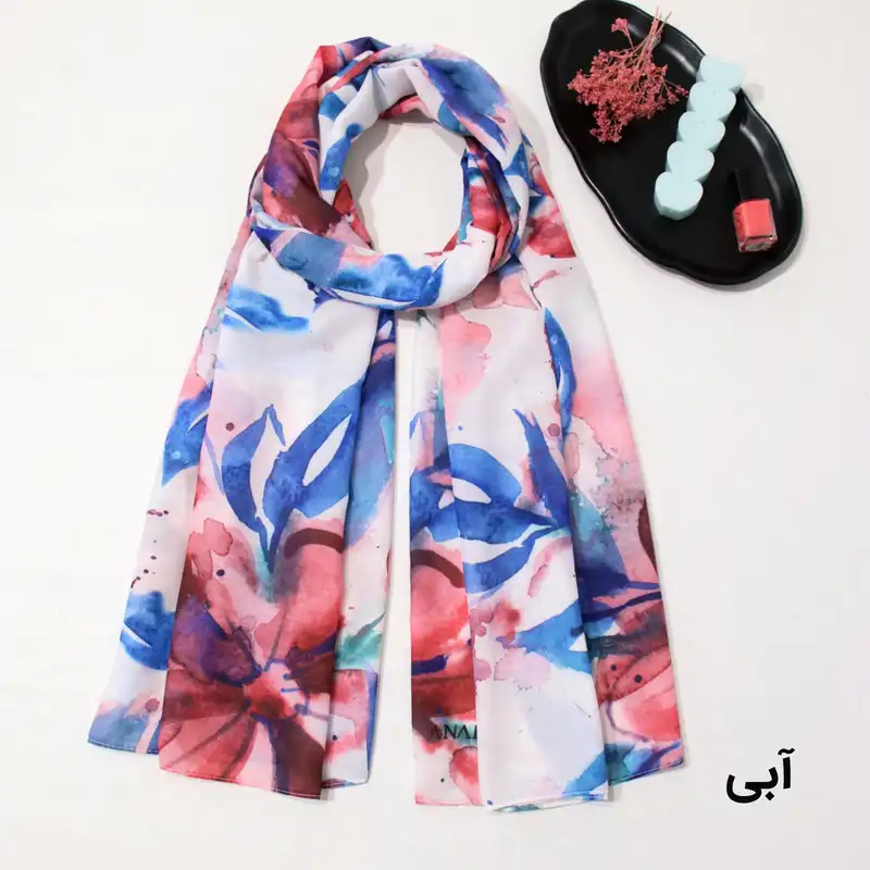 شال زنانه مدل نخی مزونی طرح بهار کد 2355