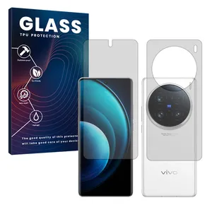 Glass Hydrogel model Matte Screen Protector for Vivo X100 Ultra mobile phone along with the back protector
