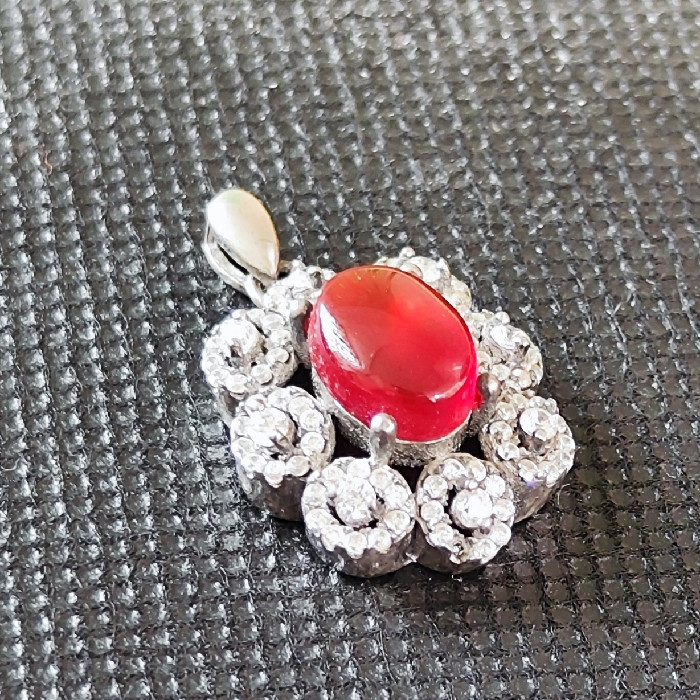 آویز گردنبند نقره زنانه مدل سنگ عقیق یمانی کد 220