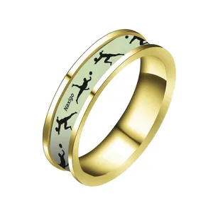 انگشتر ناکسیگو مدل شب تاب طرح والیبال کد RT15260