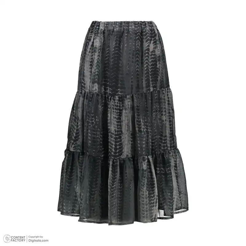 دامن چین‌دار زنانه مدل لادن رنگ طوسی