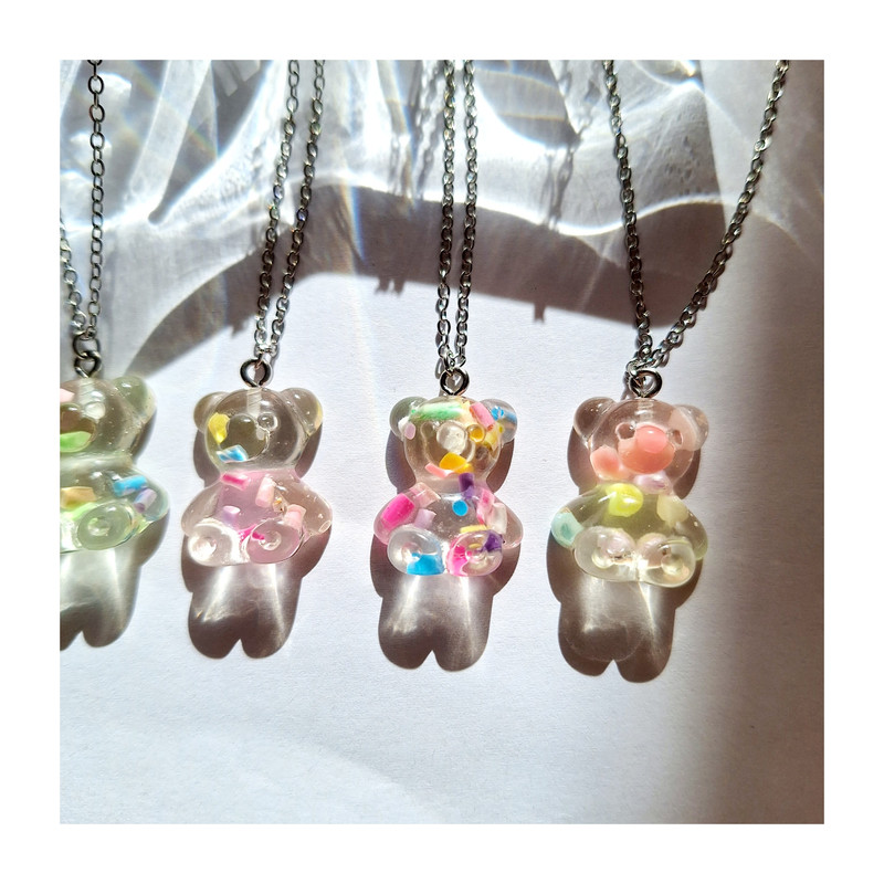 گردنبند دخترانه مدل پاستیل خرسی گردنبند دخترانه مدل پاستیل خرسی