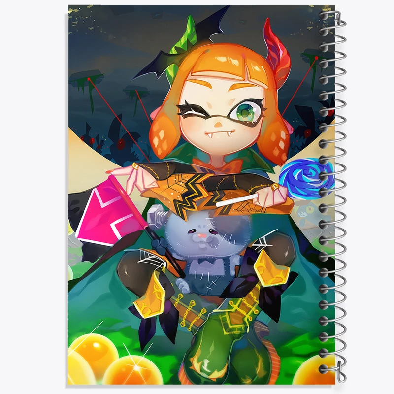 دفتر شطرنجی 50 برگ خندالو مدل بازی اسپلاتون (Splatoon) کد 33299