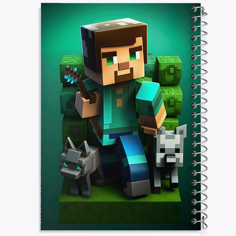 دفتر نت موسیقی 50 برگ خندالو مدل ماینکرافت (Minecraft) کد F2096