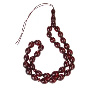 تسبیح بازرگانی میلادی مدل کهربا طبیعی اصل کد T_383