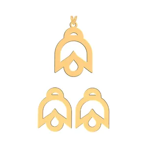 نیم ست طلا 18 عیار زنانه فرشته مدل اسلیمی WHSL-00064