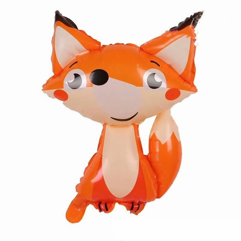 بادکنک فویلی مدل حیوانات جنگل طرح روباه کد DB21