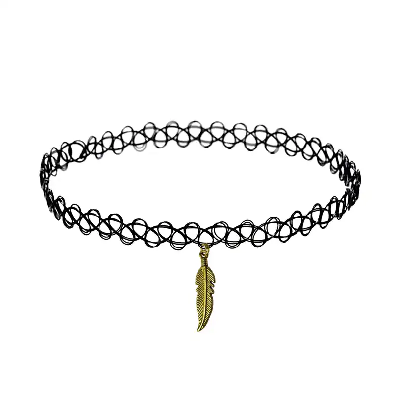 گردنبند دخترانه طرح پر کد 148