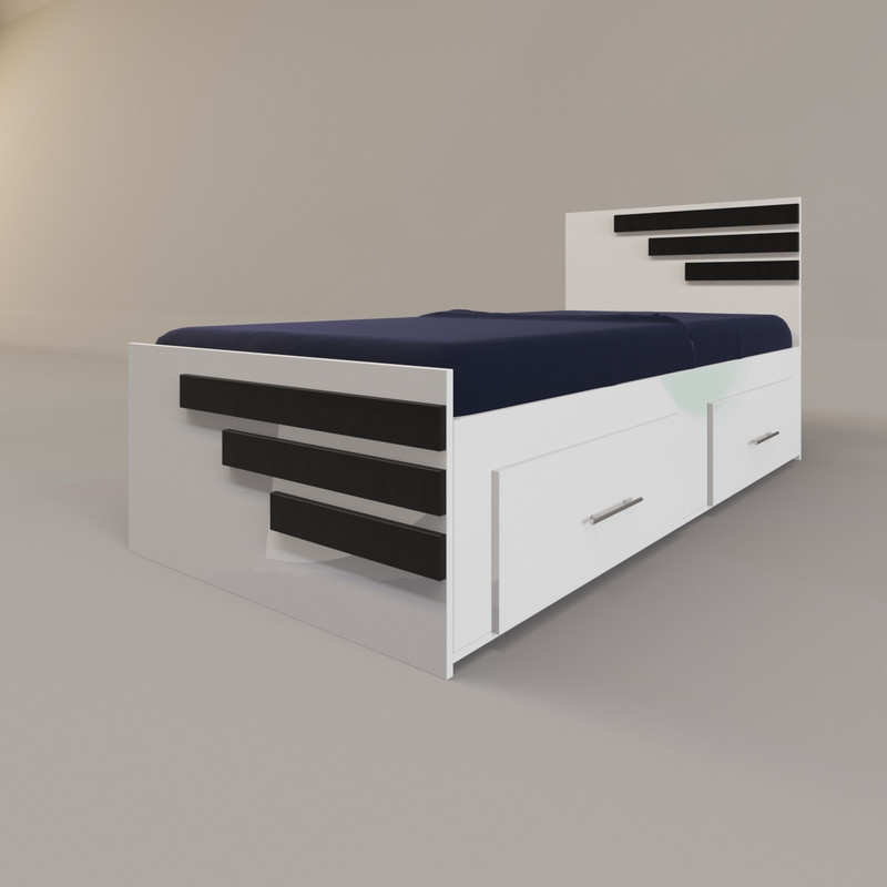 تخت خواب یکنفره اعیان مدل FH281 سایز 90x200 سانتی متر