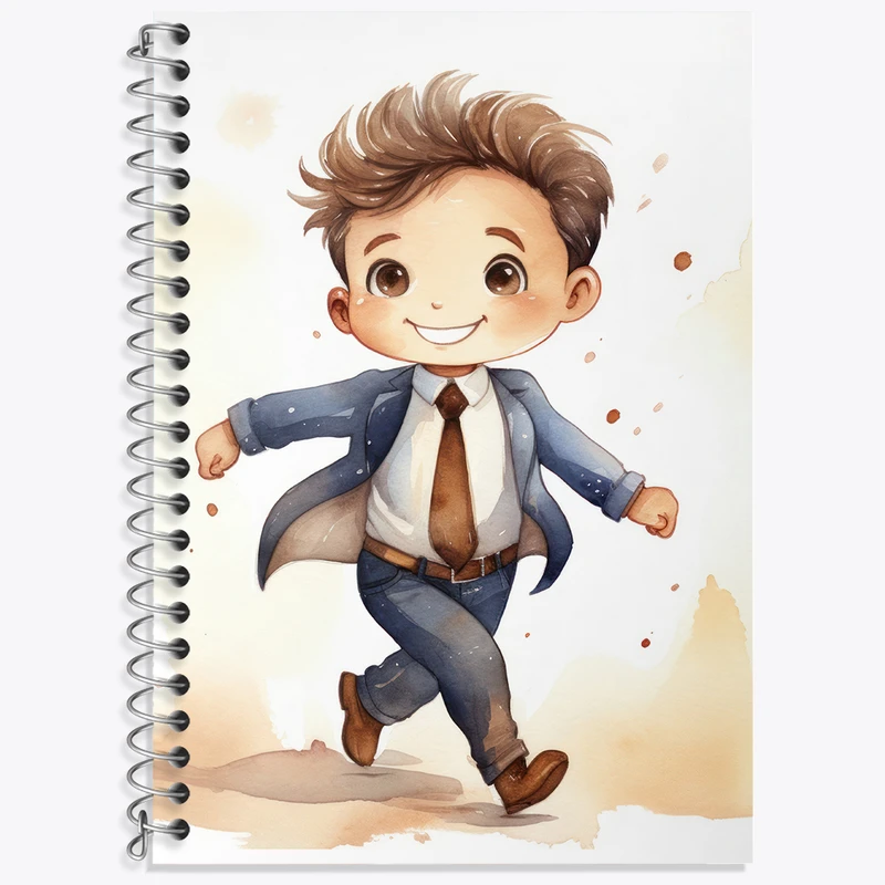 دفتر زبان 50 برگ خندالو مدل دو خط طرح پسرانه کد N2229