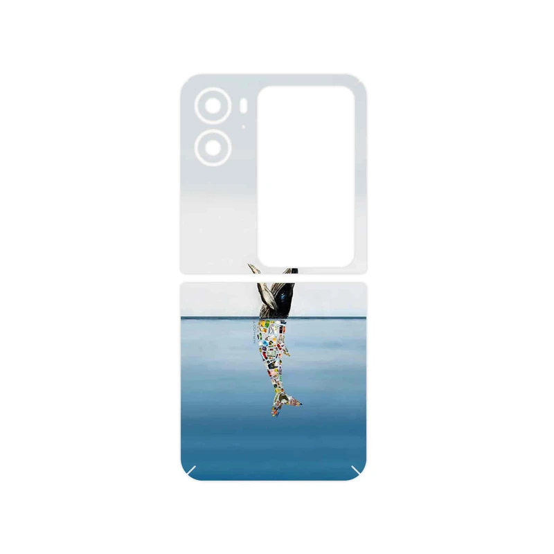 برچسب پوششی ماهوت مدل Collage of Sea Trash مناسب برای گوشی موبایل اپو Find N2 Flip